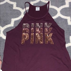 Sequin PINK Victoria Secret Tank Top